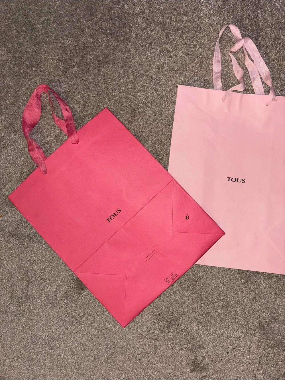 🛍️ TOUS Large Gift Bag ~ Baby Pink & Hot Pink
